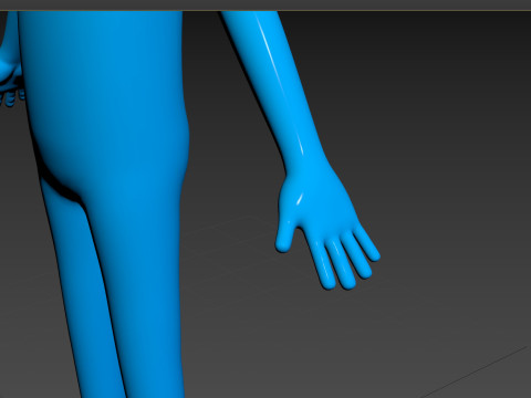 Character183 Rigged Blue Man 3D-Modell