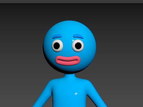 Character183 Rigged Blue Man 3D-Modell