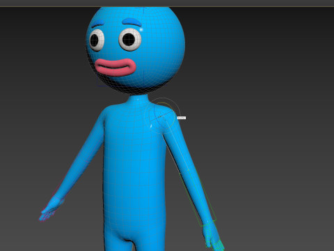 Character183 Rigged Blue Man 3D-Modell