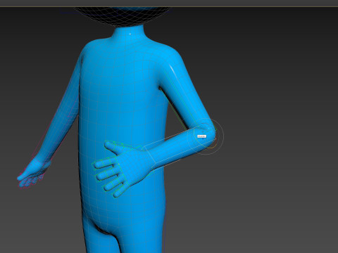 Character183 Rigged Blue Man 3D-Modell