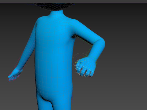 Character183 Rigged Blue Man 3D-Modell