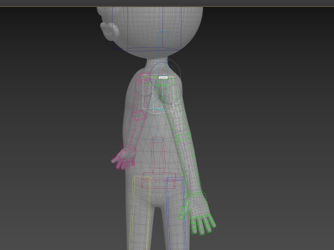 Character183 Rigged Blue Man 3D-Modell