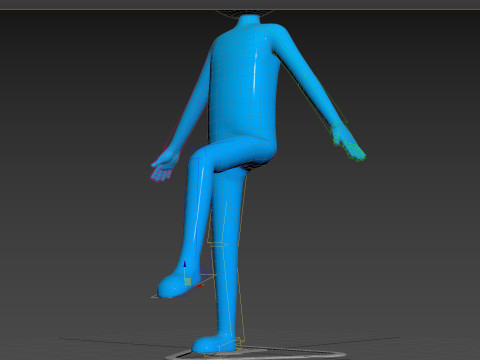 Character183 Rigged Blue Man 3D-Modell