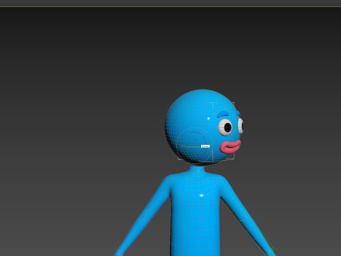 Character183 Rigged Blue Man 3D-Modell