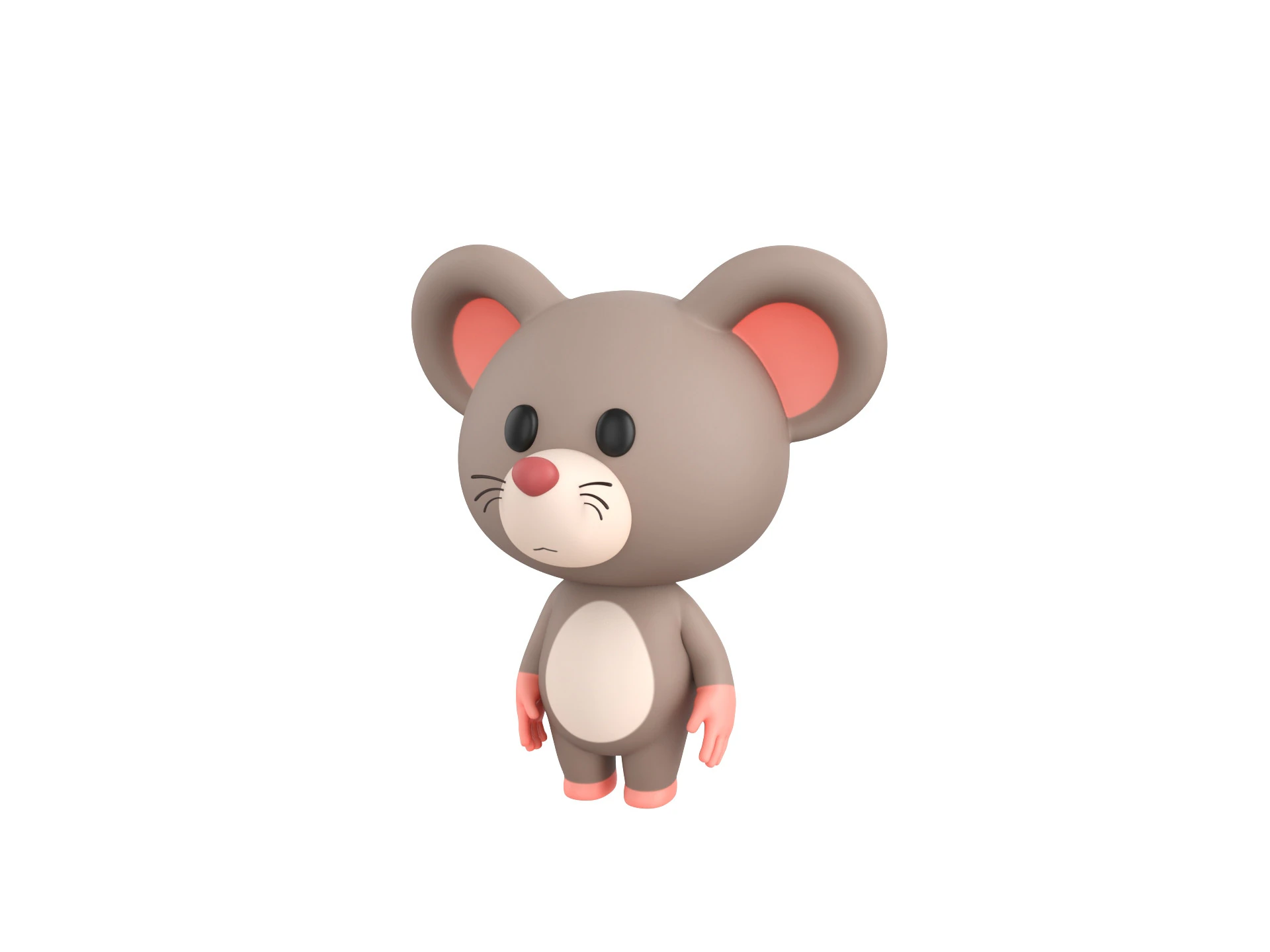 Character184 Rigged Rat 3D Model .c4d .max .obj .3ds .fbx .stl .blend 