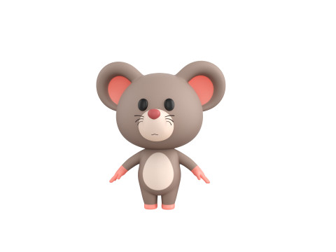 Character184 Rigged Rat 3D Model