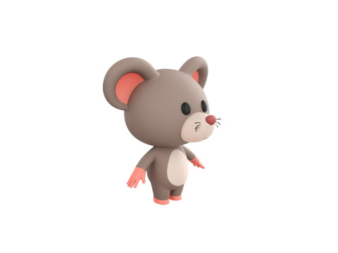 Character184 Rigged Rat 3D Model