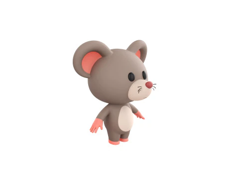 Character184 Rigged Rat 3D Model
