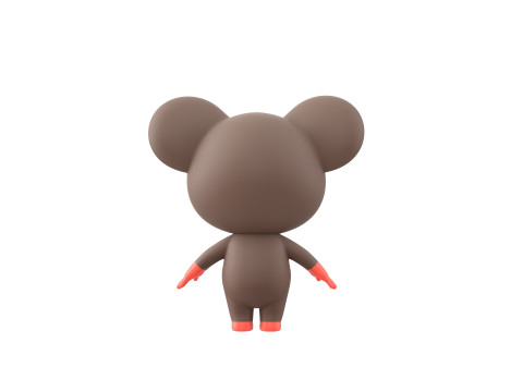 Character184 Rigged Rat 3D Model