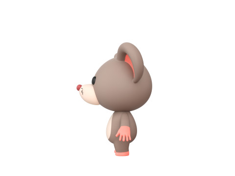 Character184 Rigged Rat 3D Model