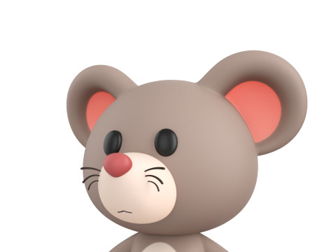 Character184 Rigged Rat 3D Model