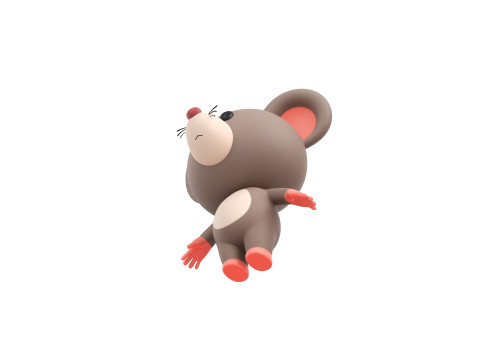 Character184 Rigged Rat 3D Model
