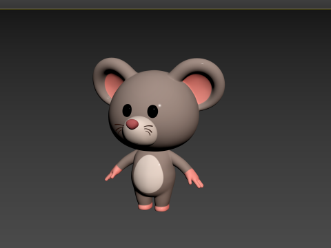 Character184 Rigged Rat 3D Model