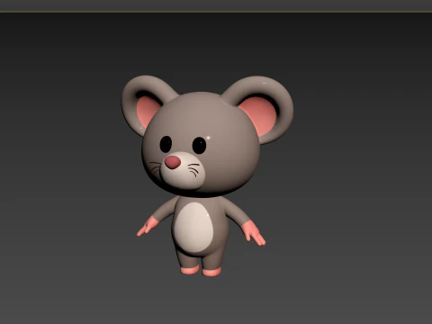 Character184 Rigged Rat 3D Model