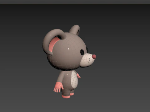 Character184 Rigged Rat 3D Model