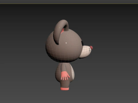 Character184 Rigged Rat 3D Model