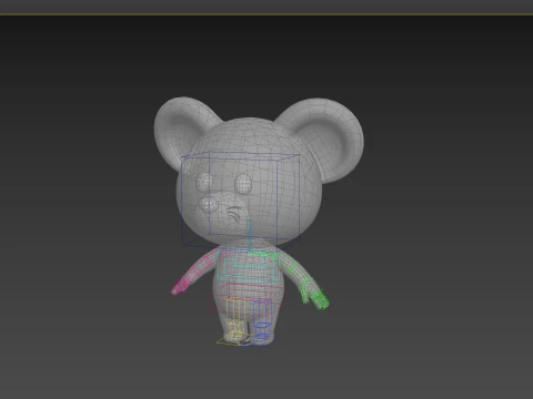 Character184 Rigged Rat 3D Model