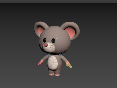 Character184 Rigged Rat 3D Model