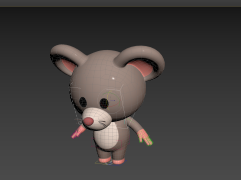 Character184 Rigged Rat 3D Model