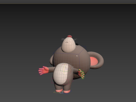 Character184 Rigged Rat 3D Model