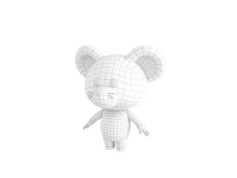 Character184 Rigged Rat 3D Model