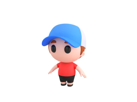 Character185 Rigged Little Boy 3D Model