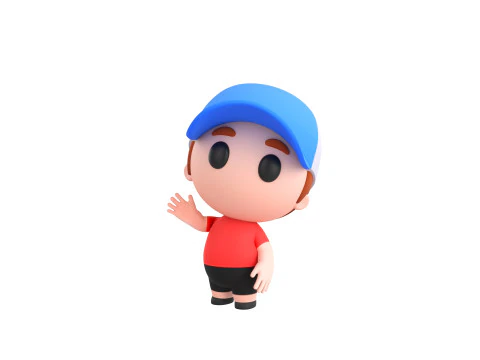 Character185 Rigged Little Boy 3D Model
