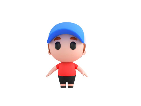 Character185 Rigged Little Boy 3D Model