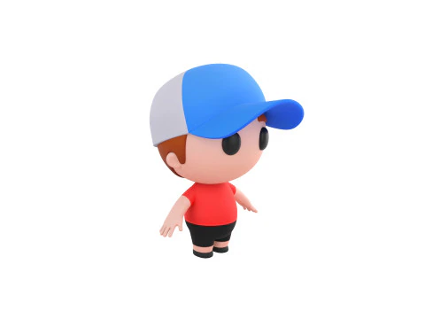 Character185 Rigged Little Boy 3D Model