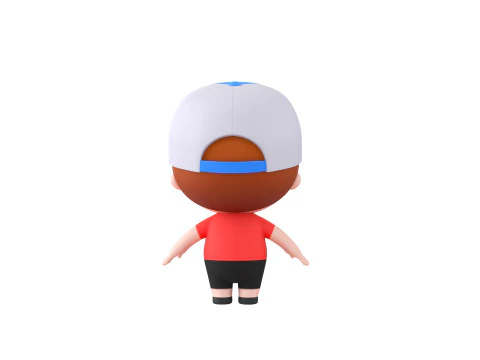 Character185 Rigged Little Boy 3D Model