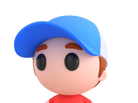 Character185 Rigged Little Boy 3D Model