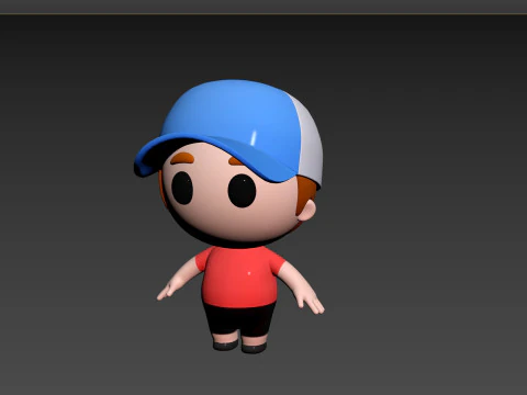 Character185 Rigged Little Boy 3D Model