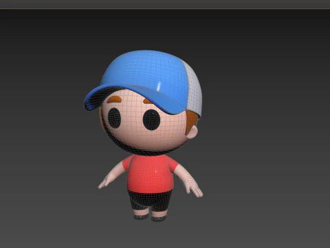 Character185 Rigged Little Boy 3D Model