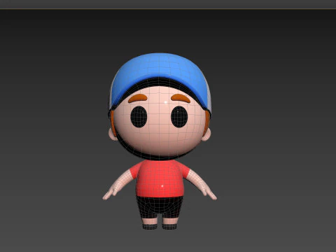 Character185 Rigged Little Boy 3D Model