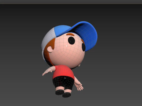 Character185 Rigged Little Boy 3D Model