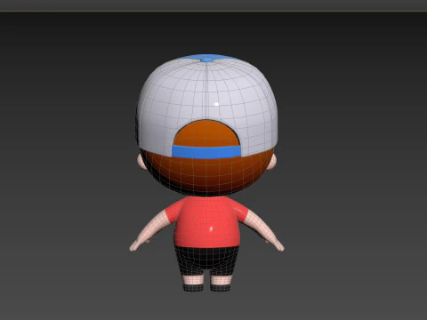 Character185 Rigged Little Boy 3D Model