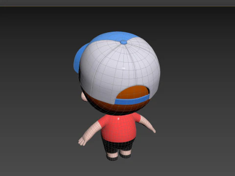 Character185 Rigged Little Boy 3D Model