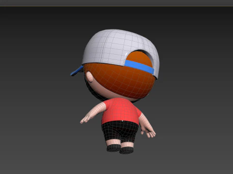 Character185 Rigged Little Boy 3D Model
