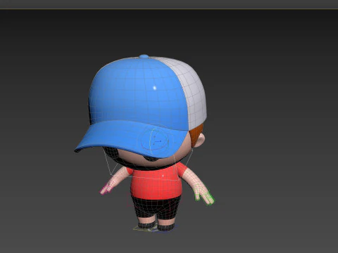 Character185 Rigged Little Boy 3D Model