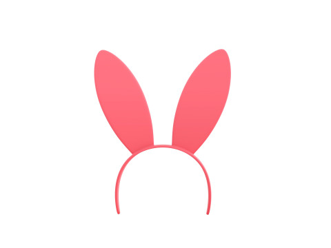 Prop112 Bunny Headband 3D Model