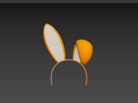 Prop113 Bunny Headband 3D Model