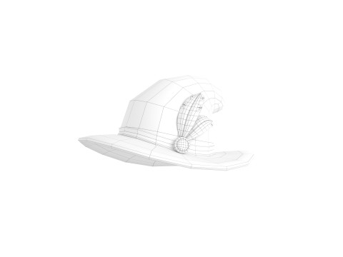 Prop123 Elegant Hat 3D Модель