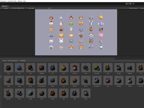 Pack001 Animal Head Pack 3D Модель