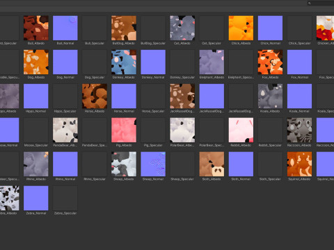 Pack001 Animal Head Pack 3D Модель