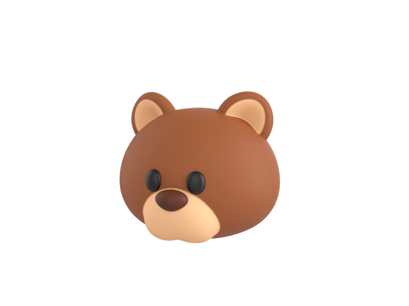 Prop124 Bear Head 3D 모델 .c4d .max .obj .3ds .fbx .stl .blend 