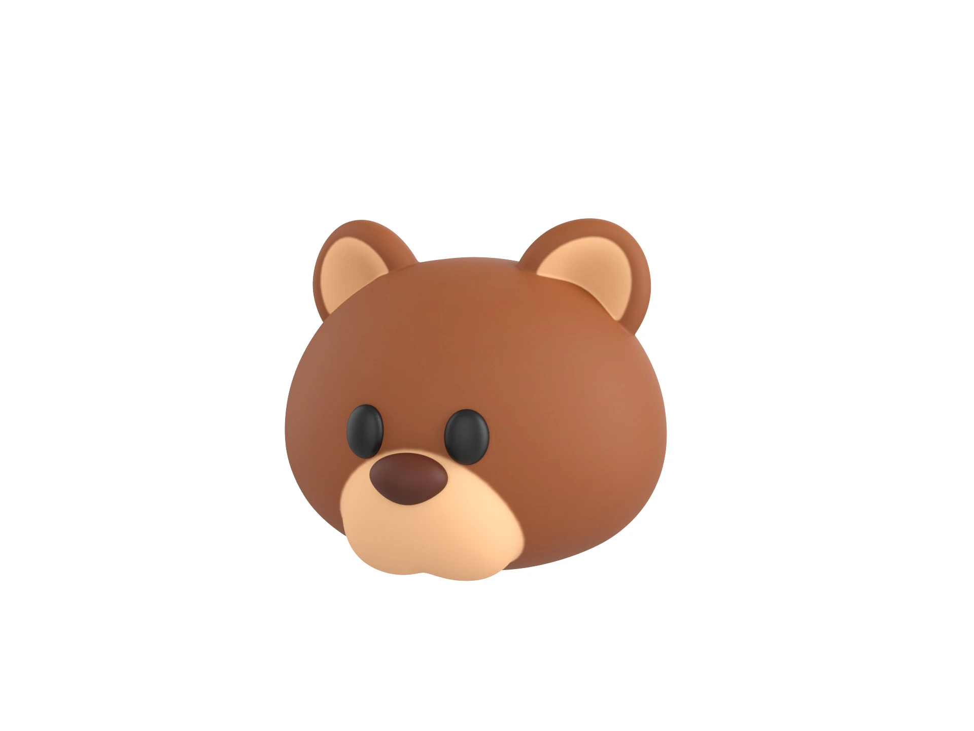 Prop124 Bear Head 3D Model .c4d .max .obj .3ds .fbx .stl .blend