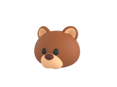 Prop124 Bear Head 3D Модель