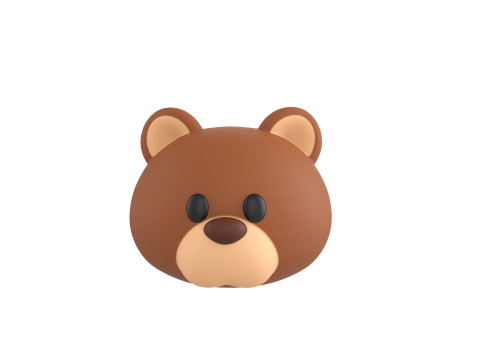 Prop124 Bear Head 3D 모델