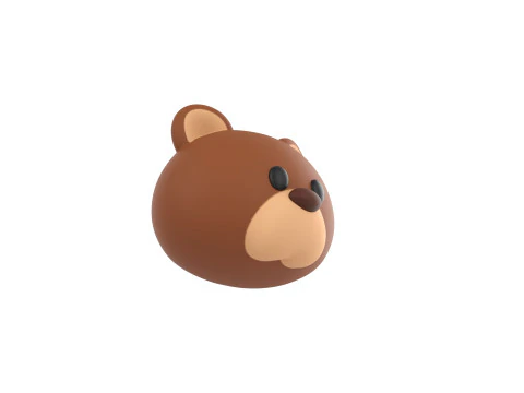 Prop124 Bear Head 3D Model