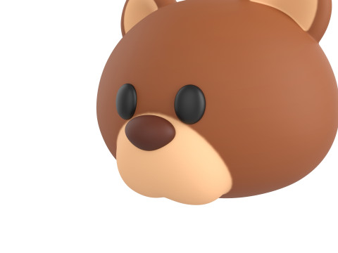 Prop124 Bear Head 3D 모델